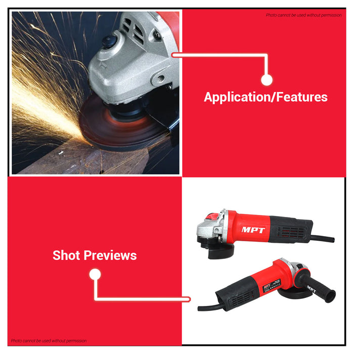 MPT 1100W Angle Grinder MAG11003 PT • MOST PROFESSIONAL TOOLS •