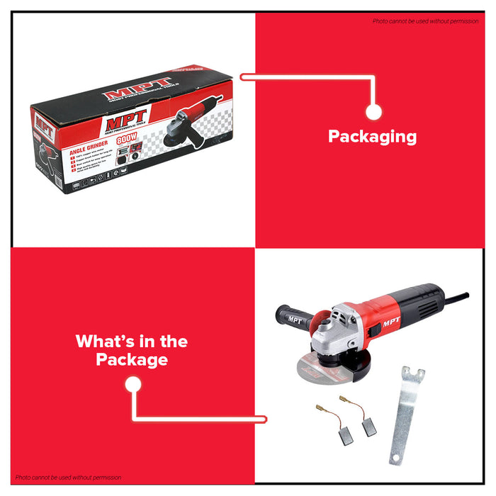 MPT 800W Angle Grinder 100mm MAG801N-ECO PT • MOST PROFESSIONAL TOOLS •