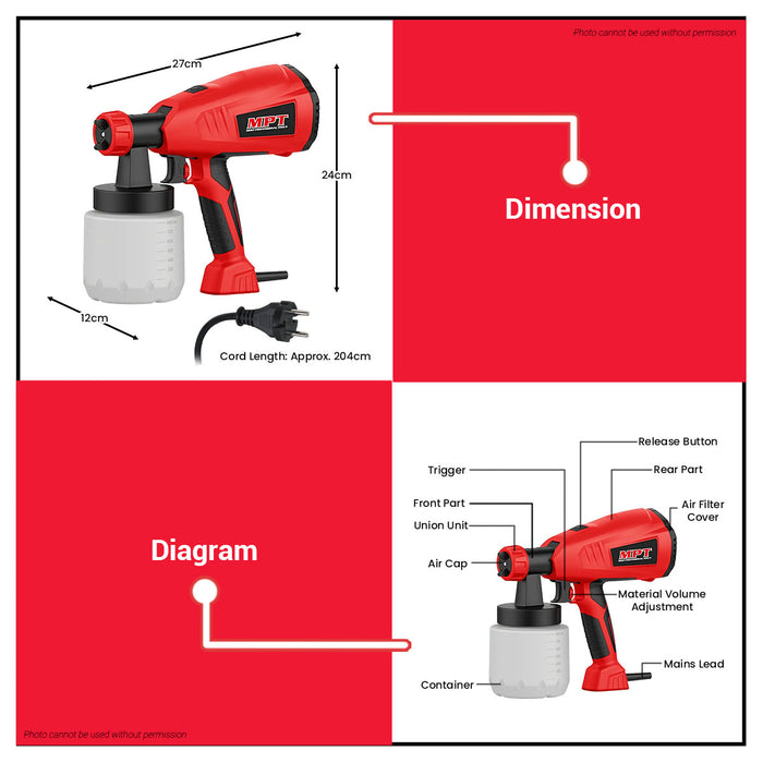 MPT Electric Spray Gun MESG4003 PT • MOST PROFESSIONAL TOOLS •