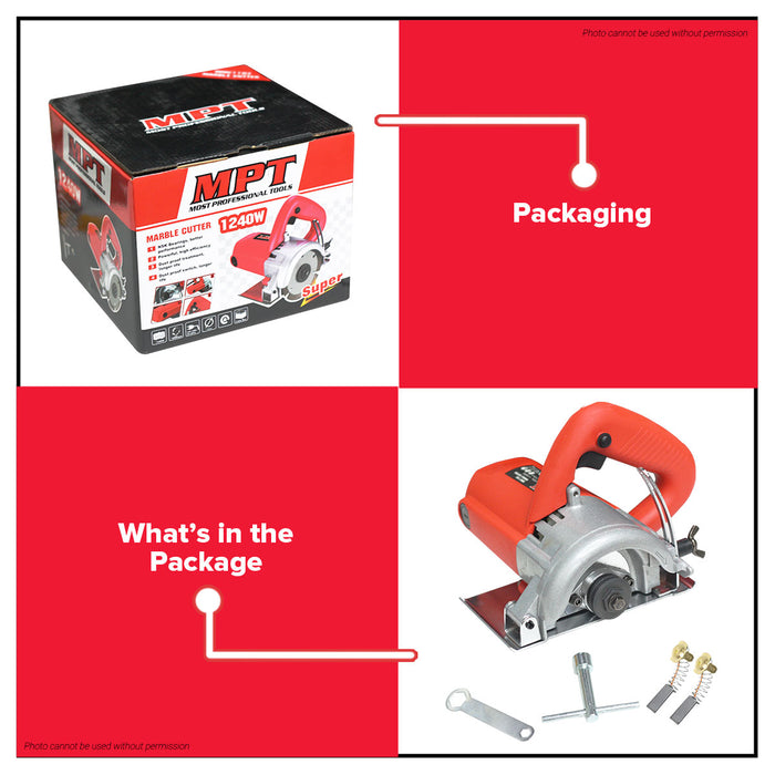 MPT 1240W Marble Cutter 110mm MMC1103 PT • MOST PROFESSIONAL TOOLS •