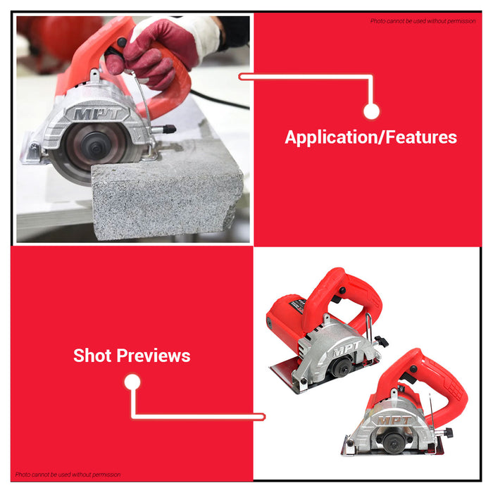MPT 1240W Marble Cutter 110mm MMC4SBN PT • MOST PROFESSIONAL TOOLS •
