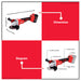 MPT 21V Brushless Li-Ion Cordless Angle Grinder (1pc 4.0MAH Battery) MPAG2103.B1 CL • MOST PROFESSIONAL TOOLS •