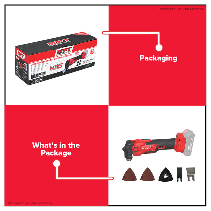 MPT 21V Li-Ion Cordless Oscillating Multi-Tool Kit (Bare Tools Only) MPCOM2103 CL • MOST PROFESSIONAL TOOLS •