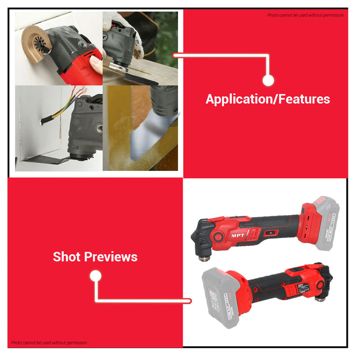 MPT 21V Li-Ion Cordless Oscillating Multi-Tool Kit (Bare Tools Only) MPCOM2103 CL • MOST PROFESSIONAL TOOLS •