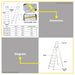 BUILDMATE Powerhouse Step Aluminum Ladder 150kg Capacity Heavy Duty Step Stool Folding Anti-Slip Stepladders - PHHT