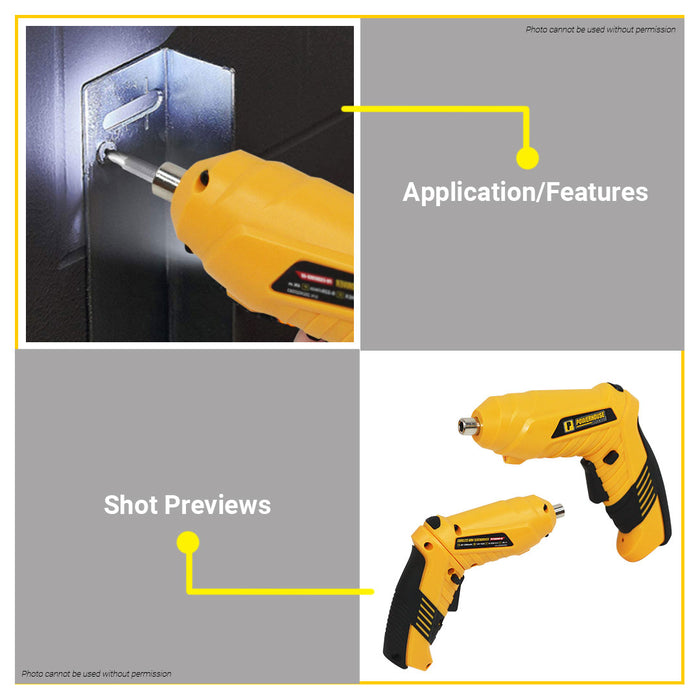 BUILDMATE Powerhouse 4V Cordless Mini Screwdriver with Case and