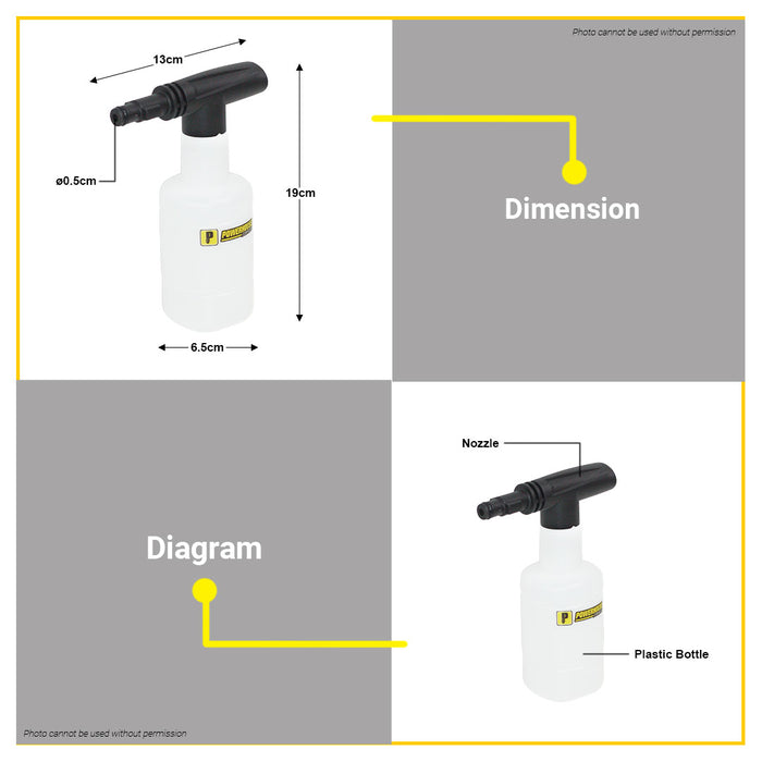 BUILDMATE Hoyoma / Powerhouse Pressure Washer Foam Bottle Attachment Accessories SPARE PARTS Foam Blaster Cannon Gun Sprayer Soap Dispenser