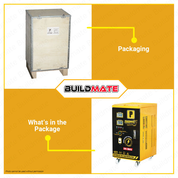 POWERHOUSE 20KVA Electric Automatic Voltage Regulator Servo Motor Control 20,000VA Power Supply PH-SVC-20KVA  • PHE