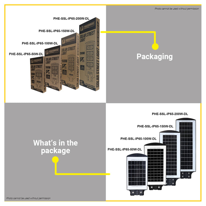 PowerHouse 50W - 200W Electric Solar Street Light IP65 PHE