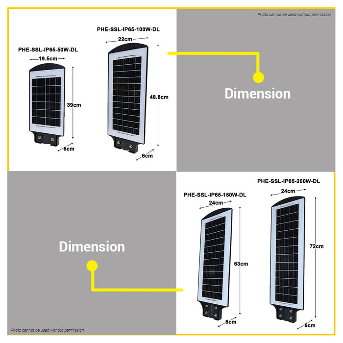 PowerHouse 50W - 200W Electric Solar Street Light IP65 PHE