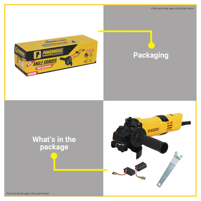 BUILDMATE Powerhouse Angle Grinder 1000W / 13000W with 6-Speed Adjustment Heavy Duty Polishing and Grinding Side Disc Grinder Machine Power Tools AG1000VS / AG1300VS - PHPT
