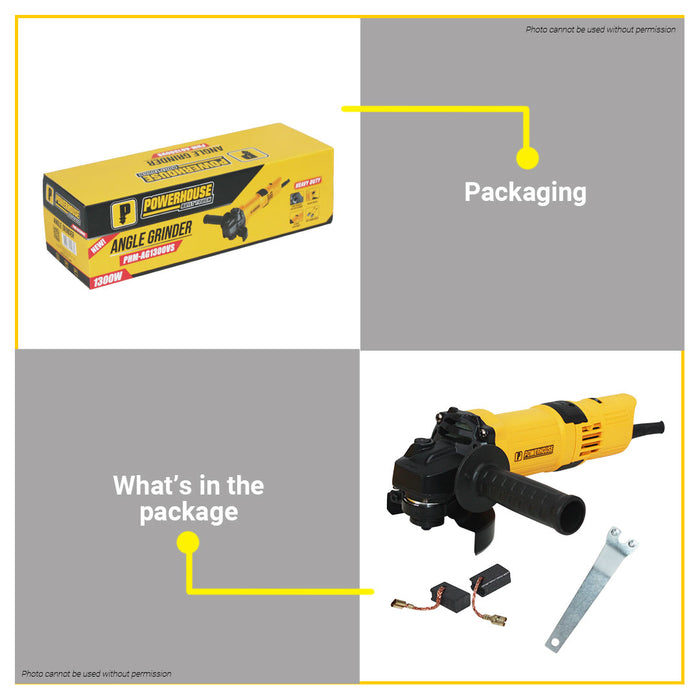 BUILDMATE Powerhouse Angle Grinder 1000W / 13000W with 6-Speed Adjustment Heavy Duty Polishing and Grinding Side Disc Grinder Machine Power Tools AG1000VS / AG1300VS - PHPT