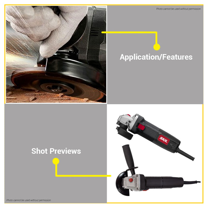 [SUPER SALE] BUILDMATE Skil 4" Angle Grinder 800W Side Switch with Handle AG2826SE