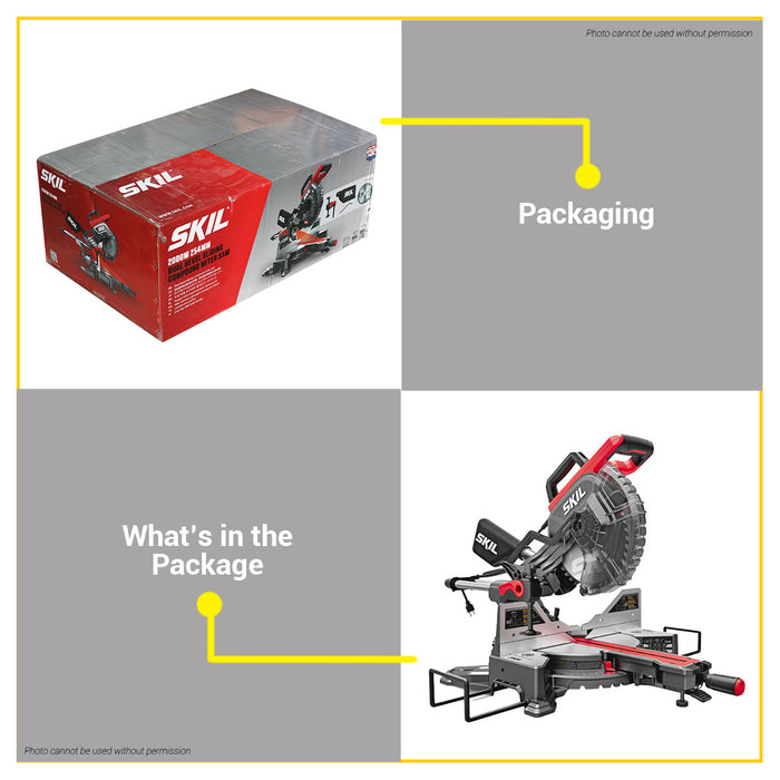 [SPECIALS] BUILDMATE Skil 2000W 10" Inch Miter Saw Dual Bevel Sliding Compound Wood Cutting Machine MS6305SE00