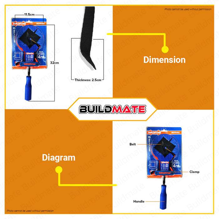 WADFOW Belt Clamp 40M Multi-Function Adjustable Corner Clamp Band Clamp Adjustable Clamp Pony Angle Strap Clamp Jaws Band Strap Clamp WCP6404 •BUILDMATE• WHT
