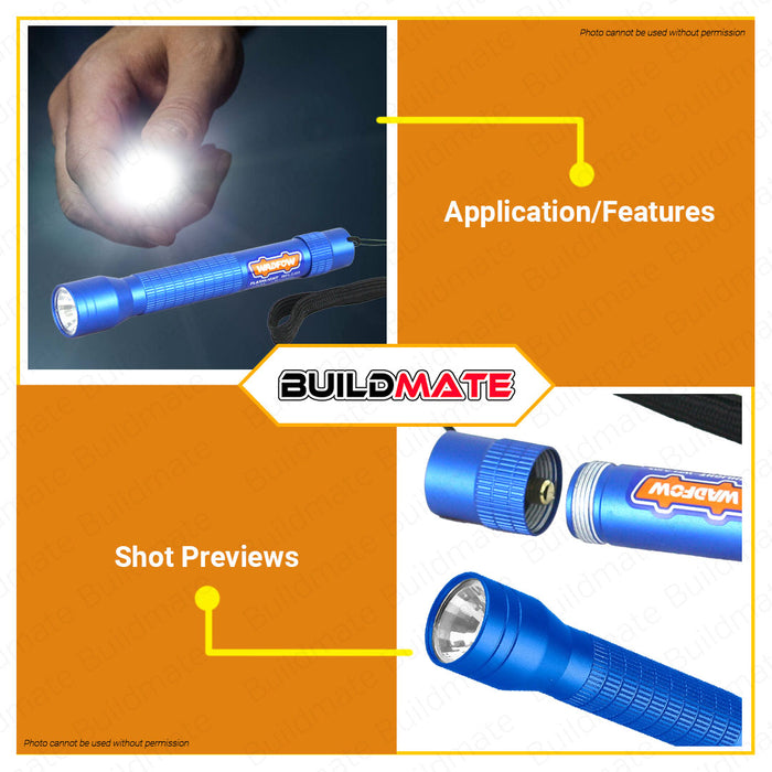 BUILDMATE Wadfow Flashlight 50 Lumens | 90 Lumens Handheld Portable Emergency Work Light • WHT