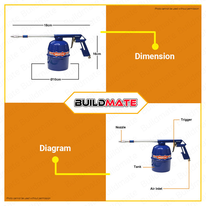 WADFOW Air Washing Gun 750CC Cleaning Gun Car Interior Spraying Washing Gun Cleaning Air Gun Car Washing Tool WGA3575 •BUILDMATE• WHT
