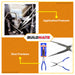 WADFOW Straight Long Nose Pliers 11" Inch 280mm Long Needle Nose Pliers Straight Pliers Long Reach Pliers Hand Tool Pliers Straight Bent Tip Mechanic Equipment Repair Tool WPL1E11 •BUILDMATE• WHT