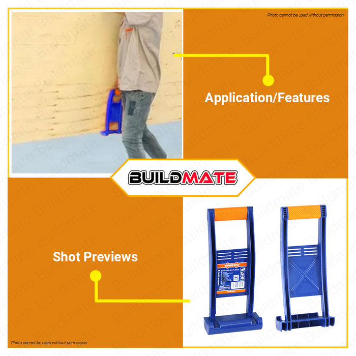 BUILDMATE Wadfow Panel Carrier Gripper Wood Drywall Sheet Lifter Board for Carrying Plywood or Glass Plasterboard Lifter Portable Plank Pickpocket Carry Handle Tool WTN1001 • WHT