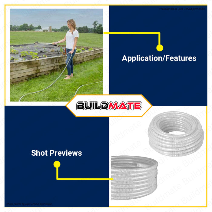 BUILDMATE Waterhouse PVC Garden Hose 1/2" Inch 10M | 20M | 30M 50M | 100M [SOLD PER ROLL] PVC Hose Gardening Hose For Gardening Garden Tools Lawn & Garden | 100% ORIGINAL / AUTHENTIC