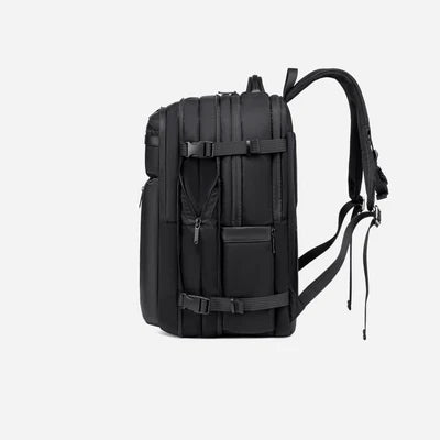 Arctic Hunter B00833 Laptop Backpack 17.3 Inch | Waterproof Nylon | Expandable Travel & Work Bag - Black
