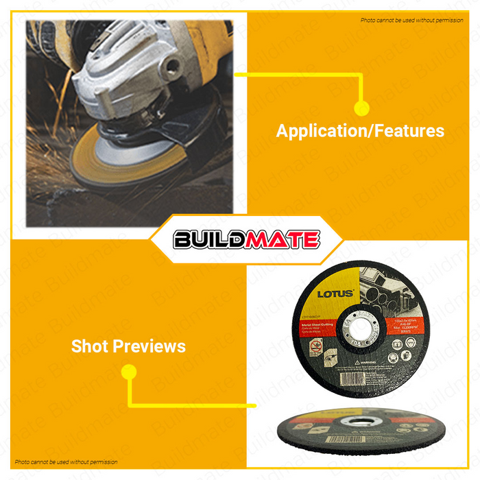 LOTUS Steel Cutter Cutting Disc 4" LCM100 •BUILDMATE•