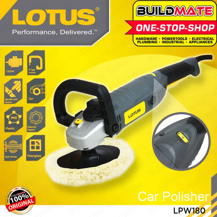 LOTUS Electric Car Polisher Buffing Machine 1300W 180mm Variable Speed ...