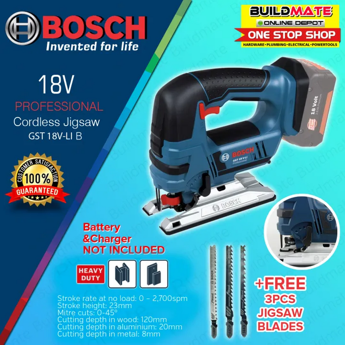 BOSCH Professional Cordless Jigsaw 18V BARE TOOL UNIT ONLY GST