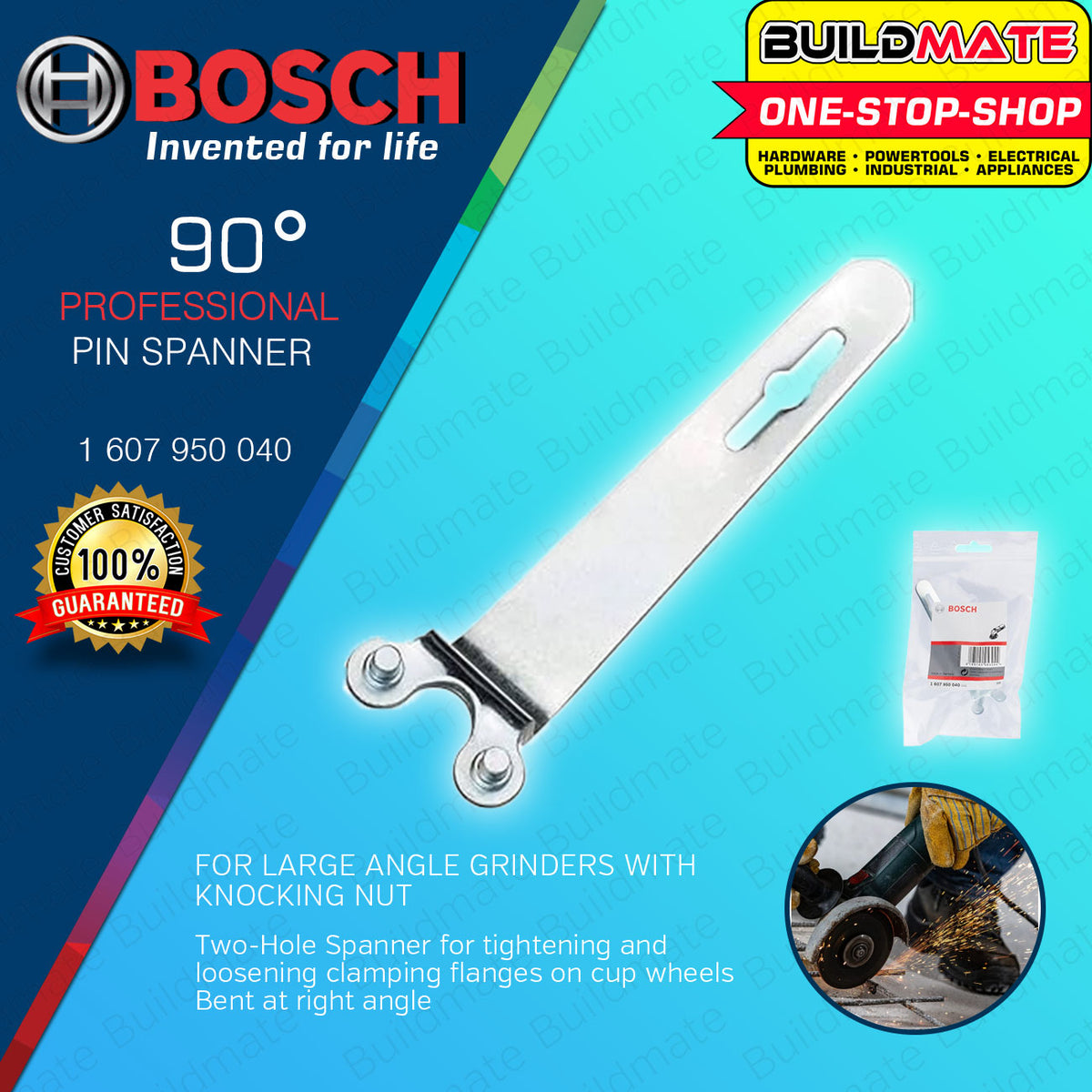 BUILDMATE Bosch 10MM Pin Spanner for Clamping 4