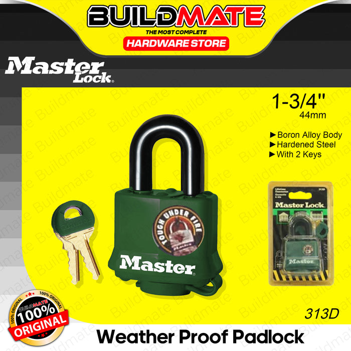 MASTER LOCK Weather Proof Padlock Pad Lock 1-3/4'' Black Blue Green Yellow Camouflage SOLD PER PIECE