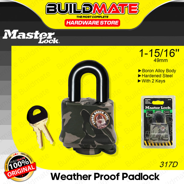 MASTER LOCK Weather Proof Padlock Pad Lock 1-3/4'' Black Blue Green Yellow Camouflage SOLD PER PIECE