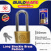Starwheel Long Shackle Brass Padlock 30mm / 40mm / 50mm