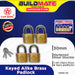 Starwheel 4-pc Keyed Alike Brass Padlock 30mm / 40mm / 50mm