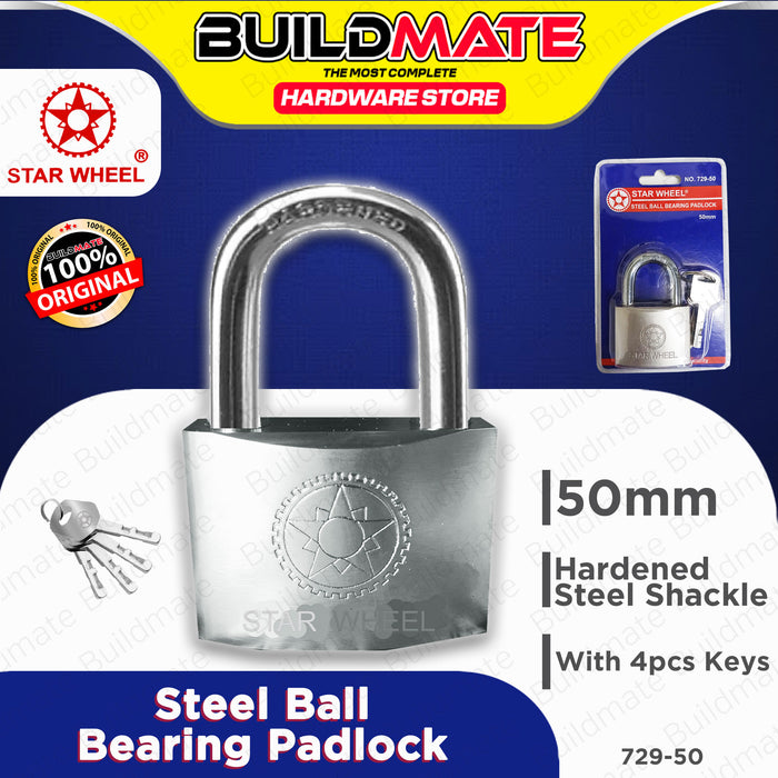 Starwheel Steel Ball Bearing Padlock 30mm / 40mm / 50mm / 60mm