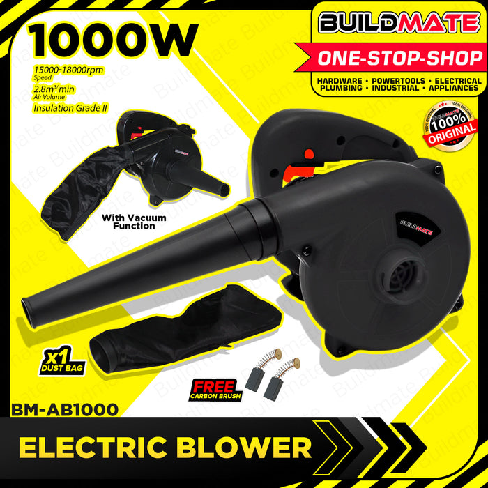 Buildmate Brand Electric Air Blower 1000W Hand Operated Dust Cleaner Blow Machine with Dust Bag AB1000 - IPT