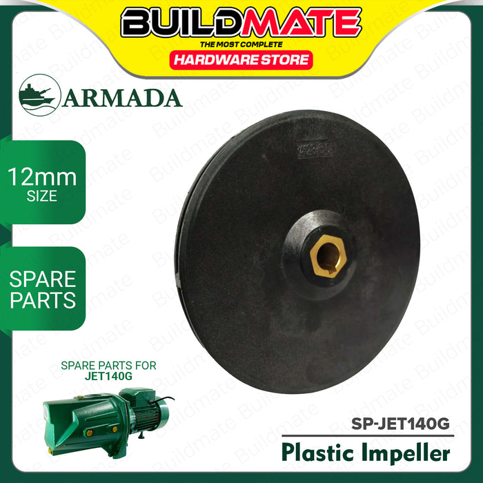 BUILDMATE Armada 12MM Spare Parts Replacement Plastic Impeller for Self Priming Jet Pump Accessories JET100G JET110G JET140G 