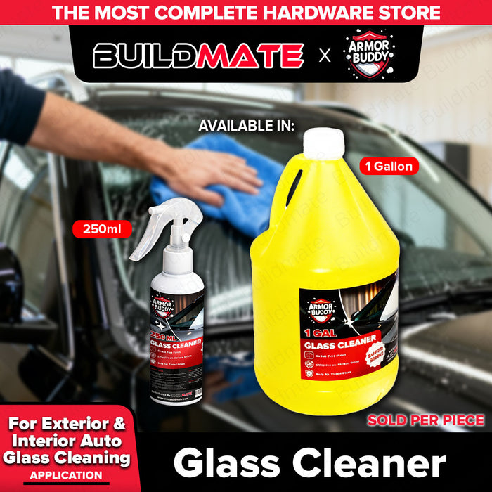 BUILDMATE ARMOR BUDDY Car Care Series Glass Cleaner 250ml & 1 Gal | Streak-Free Auto Glass