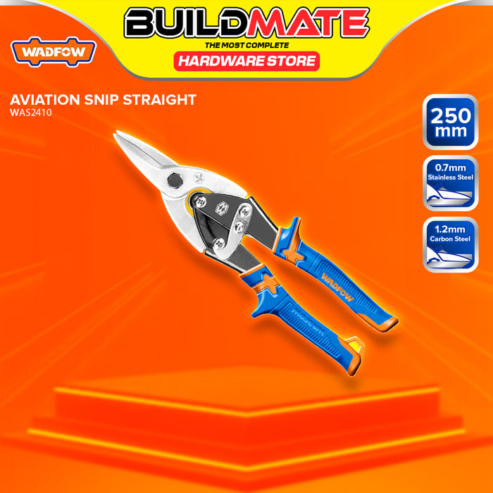 BUILDMATE Wadfow Aviation Snip 250mm Left / Straight / Right Cut Scissor Sheet Metal Hand Shear Cutting Compound Action Tin Snip - WHT