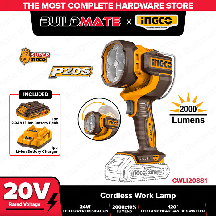 Ingco Cordless Work Lamp CWLI20881 - ICPT