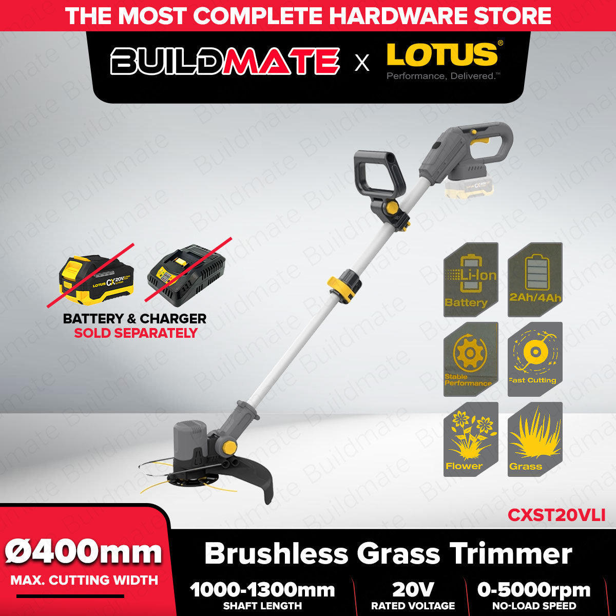 Lotus 20V Cordless Grass Trimmer CXST20VLI UNIT ONLY LPT — Buildmate