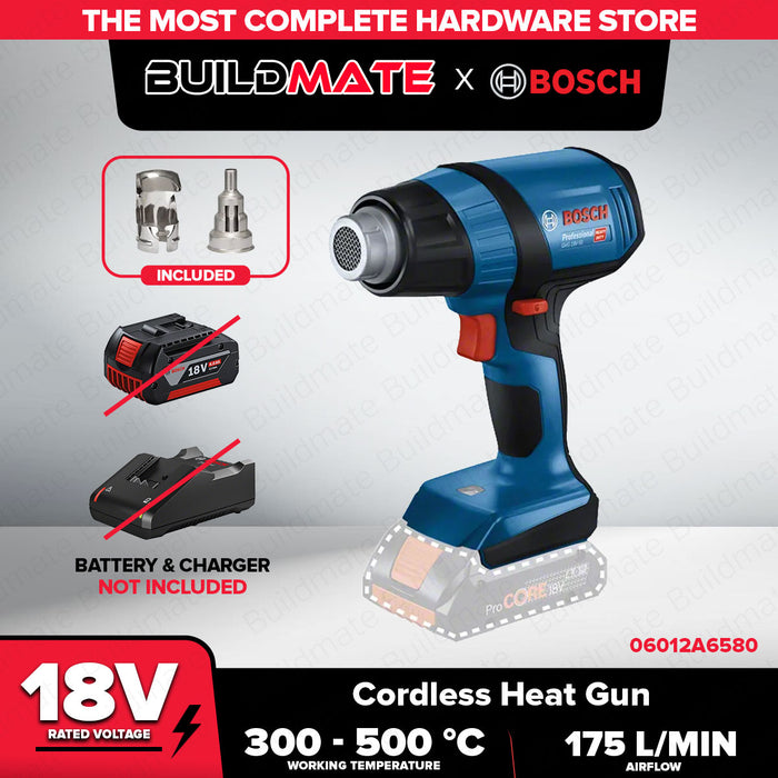 BUILDMATE Bosch 18V Cordless Heat Gun Variable Heat Sealer Dryer Hot Air BARE TOOL GHG 18V-50 06012A6580 - BLC