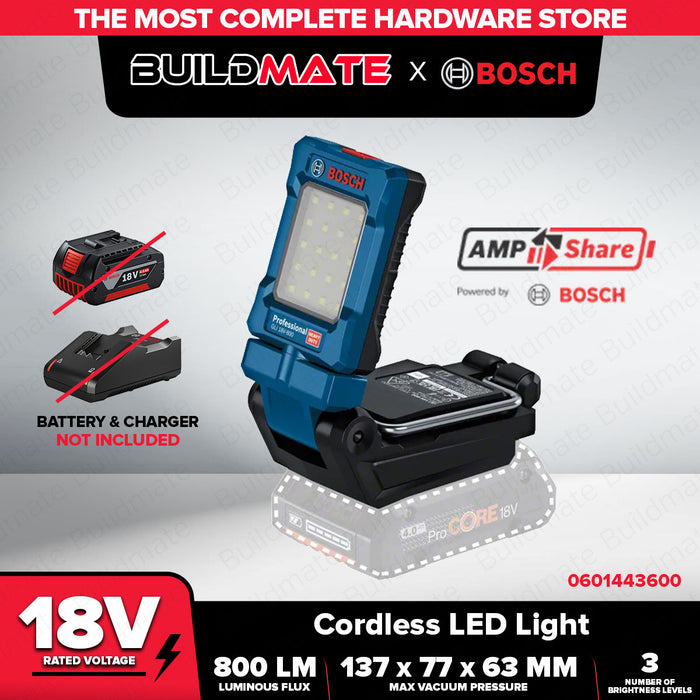 BOSCH GLI 18V-800 LED Light 18V Cordless SOLO (w/o batt & charger) 0601443600