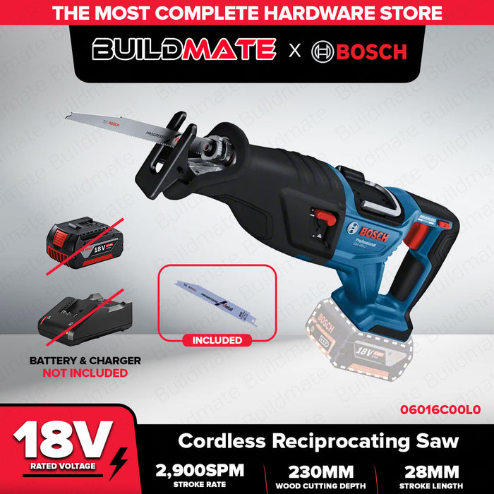 BUILDMATE Bosch Cordless 18V Reciprocating Saw Wood Metal Cutting SOLO GSA 185-LI 06016C00L0 • BPT