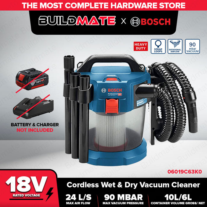 Bosch Li-Ion Cordless Vacuum Cleaner Premium Solo GAS 18V-10 L 06019C63K0 AUTHENTIC •BUILDMATE• BLC