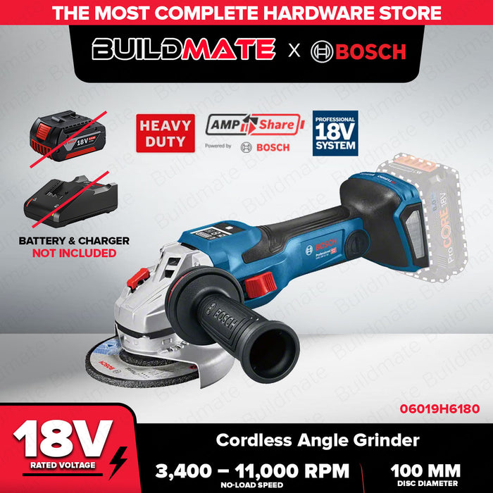 [SOLO] BOSCH BITURBO BRUSHLESS MOTOR Cordless Angle Grinder M10 100mm GWS 18V-15SC 06019H6180 BLC