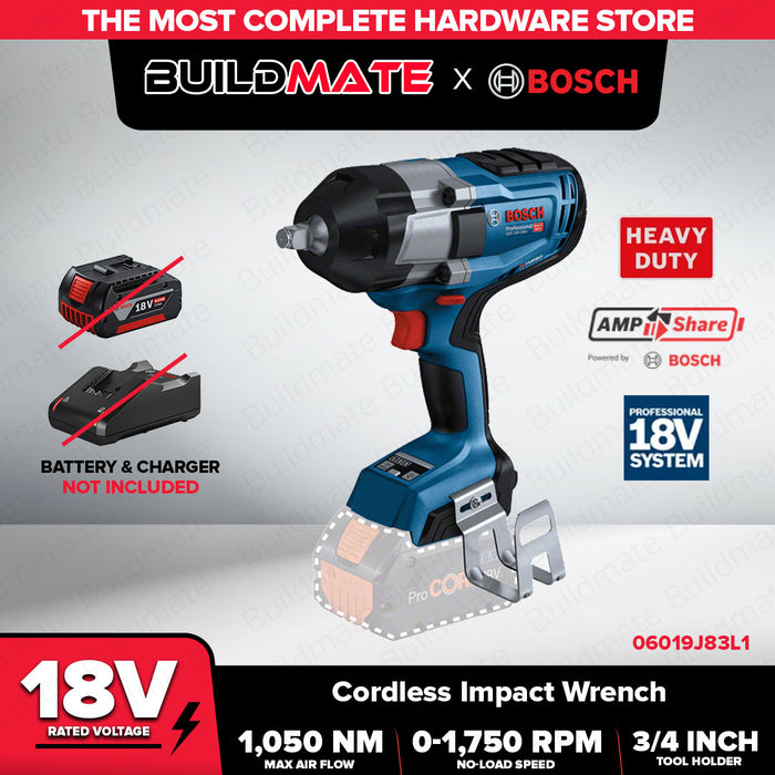 BOSCH Professional Cordless Lithium Ion Li-Ion Impact Drill Driver GDS 18V-1050 06019J85L1 BLC