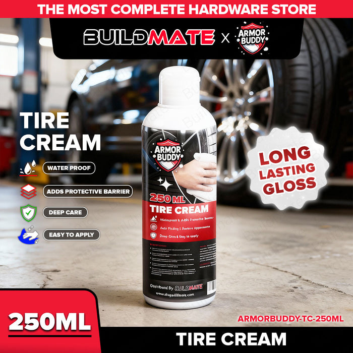 BUILDMATE ARMOR BUDDY Car Care Series Tire Cream 250ml | Long-Lasting Tire Shine & Protection