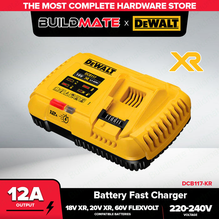 Buildmate x DEWALT 20V MAX XR DUAL 12A BATTERY FAST CHARGER 12V / 18V / 20V / 54V / 60V MAX DCB117-KR