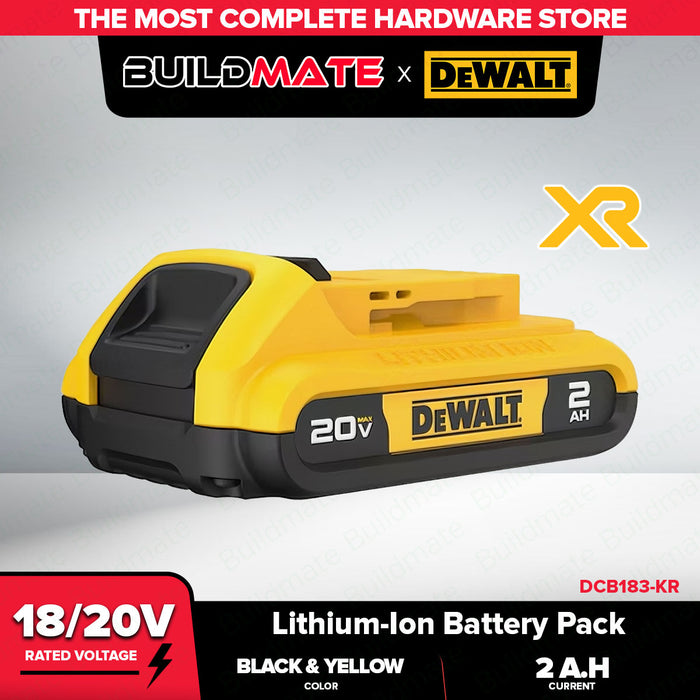 Buildmate x DEWALT Rechargeable 18V/20V Max Battery Pack Li-Ion 2.0Ah  for Cordless Tools DCB183-KR