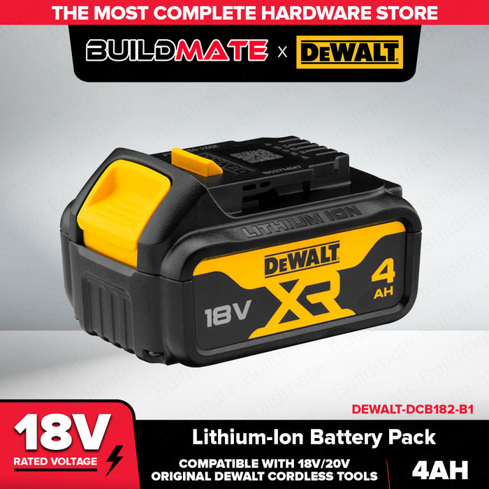 BUILDMATE x DEWALT Battery Pack | 18V–20V Max Li-Ion 5.0Ah / 4.0Ah Compatible DCB184-B1 / DCB182-B1